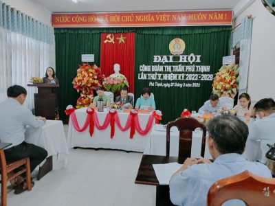Đại hội công đoàn thị trấn Phú Thịnh nhiệm kỳ 2023-2028